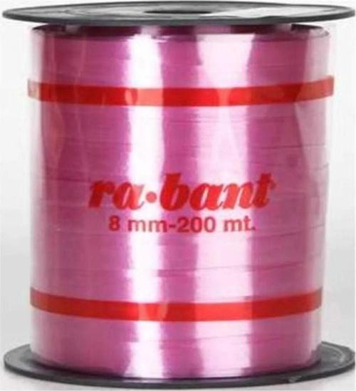 Rafya Şerit Kurdele En : 8 Mm - 200 Mt. Pembe