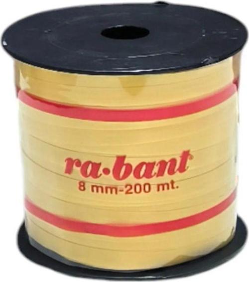 Rafya Şerit Kurdele En : 8 Mm - 200 Mt. Sarı