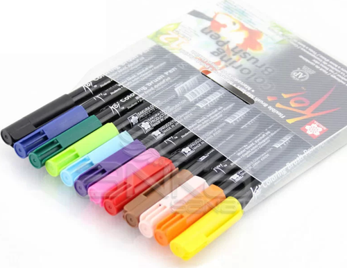 Koi Coloring Brush Pen Fırça Uçlu Kalem 12li Set