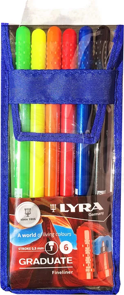 Graduate Fineliner İnce Uçlu Kalem 0.5mm 6lı Set