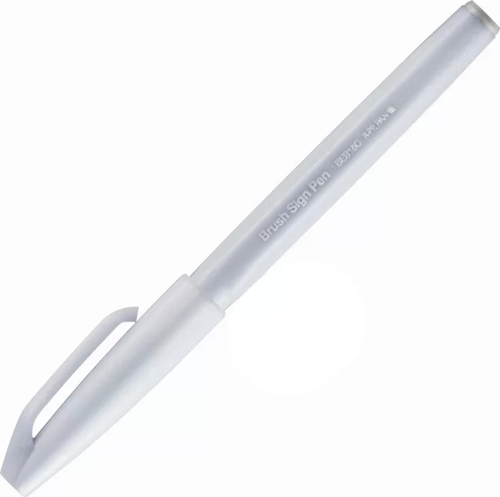 Brush Sign Pen Fırça Uçlu Kalem Light Grey