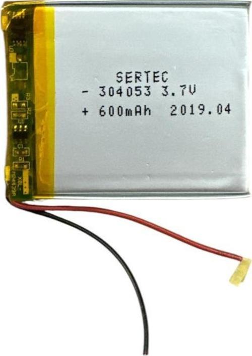 304053 3.7V 600 MAh Li-Polymer Pil Devreli/1.5A
