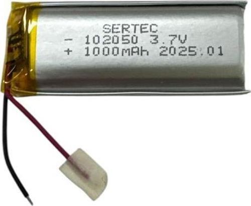 102050 3.7V 1000mAh Li-Polymer Pil (Devreli/1.5A)