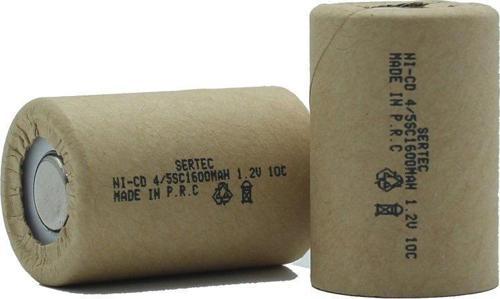 1.2V Ni-Cd  4/5 SC 1500 Mah Kağıt Şarjlı Pil 10C Başsız/Flat Head
