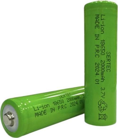18650 3.7V 2000 Mah 1C Li-ion Şarjlı Pil Başlı