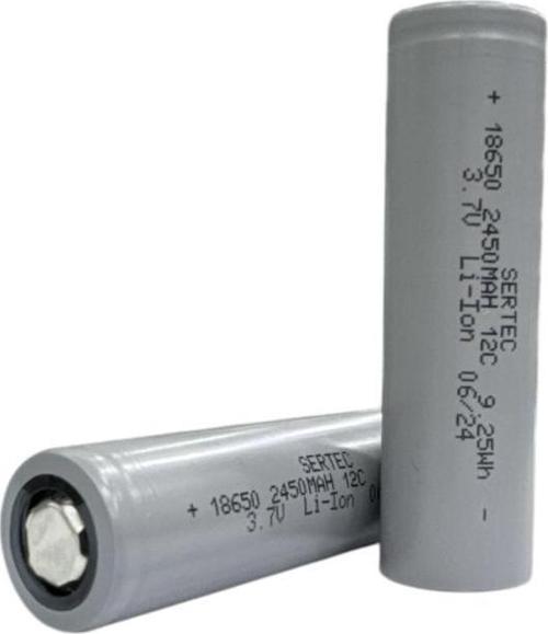 18650 3.7V 2450 Mah 12C Li-Ion Şarjlı Pil