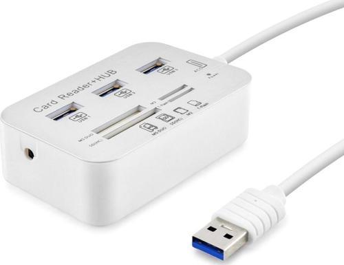 Usb3.0 Hub Combo 3*Usb3.0 + Ms + Sd + M2 + Tf 20Cm Beyaz HDX7028