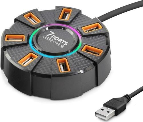Usb Hub 7*Usb 1.2M Siyah HDX7035