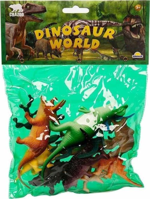 0710 Dinozorların Dünyası Poşetli Hayvan Oyun Seti Orta Boy