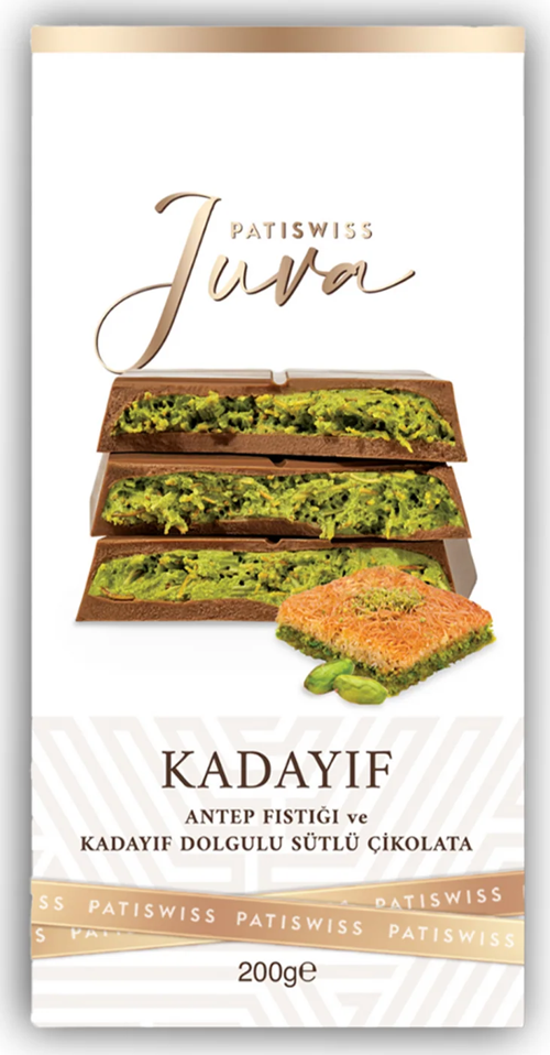 Juva Antep Fıstığı ve Kadayıf Dolgulu Sütlü Çikolata 200gr