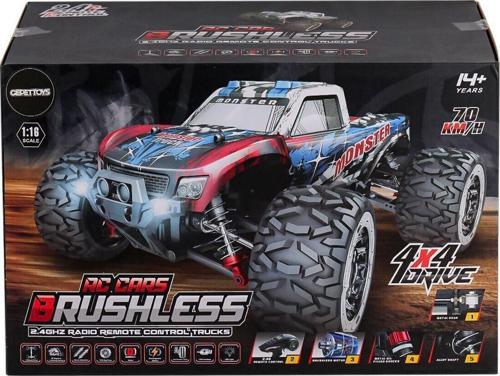 866-1602 Kumandalı 1:16 70 km/h Brusless Araba 4x4