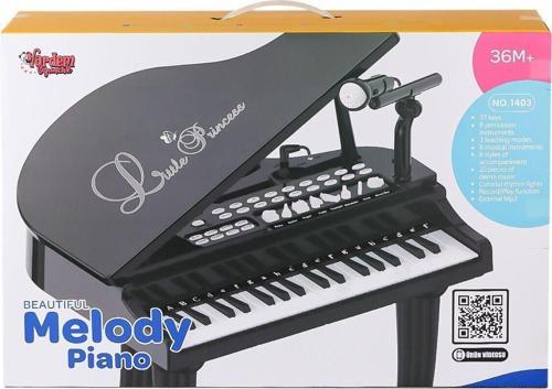 BAO-1403B 0237 Mikrofonlu 37 Tuşlu Mp3 Çalar Büyük Siyah Piyano