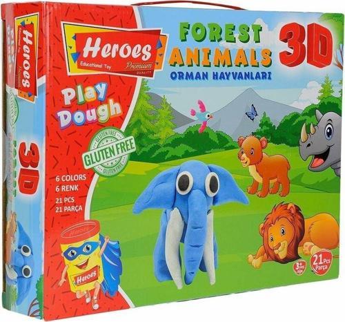 ERN-571 HEROES 3D ORMAN HAYVANLARI SETİ