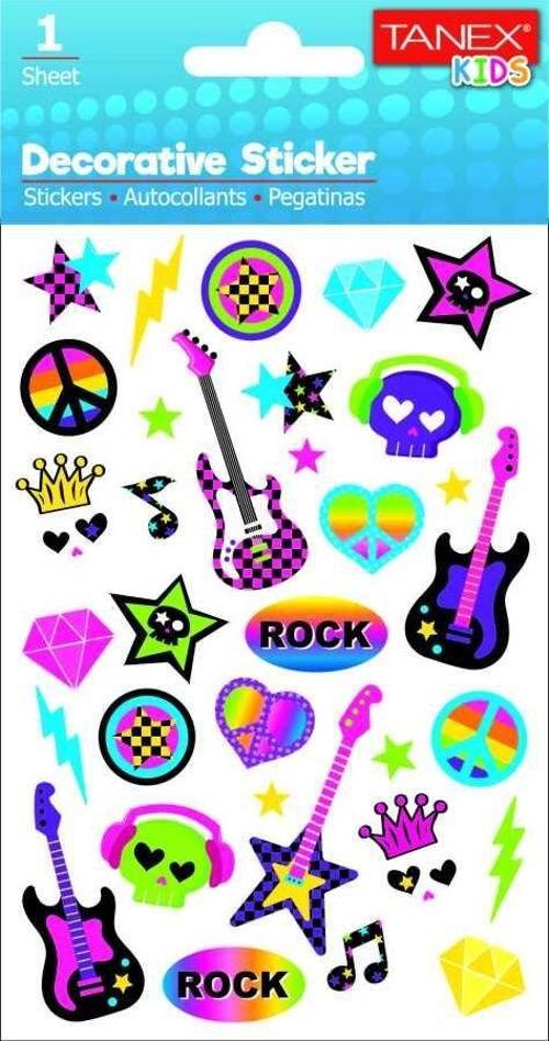 Stickers Eu Puffy Damla Etiket Rock Serisi 6 Lı Tnx-25063 (6*5 Li Paket)