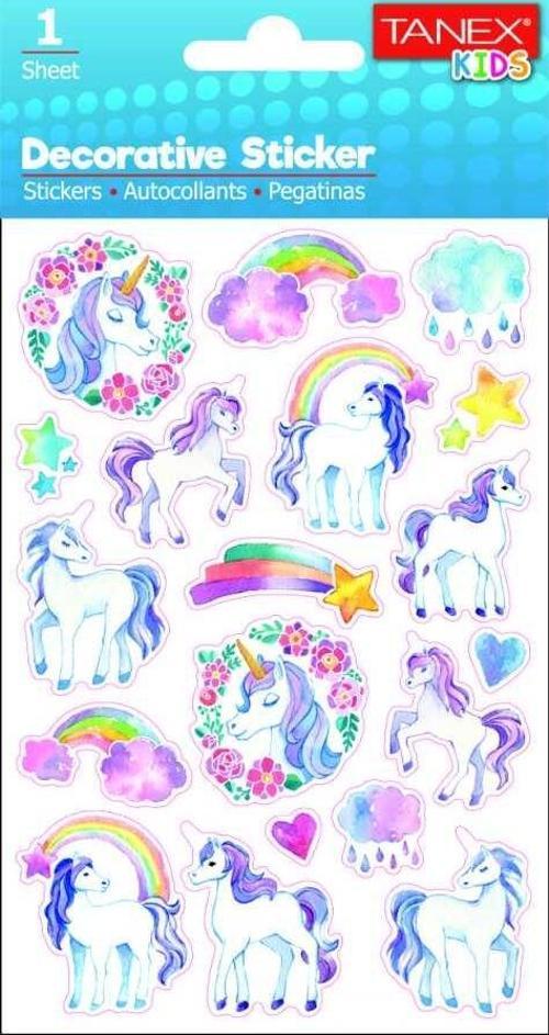 Stickers Eu Puffy Damla Etiket Unicorn Serisi 5 Li Tnx-25074 (5*5 Li Paket)