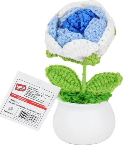 FL-5 Kroşe Örgü Şakayık Çiçek -Birliktoys
