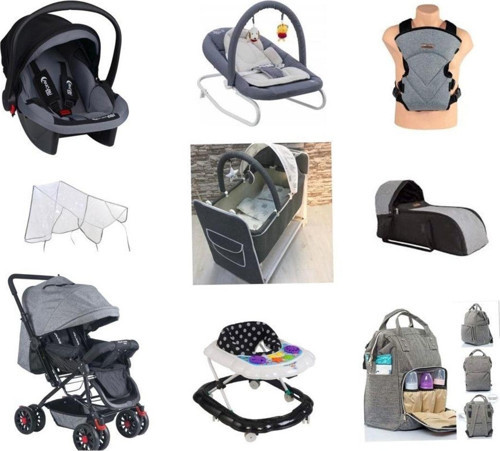 Almira Kids 9 Parça Çift Yön Bebek Arabası Portbebe Kanguru Sallanır Beşik Puset