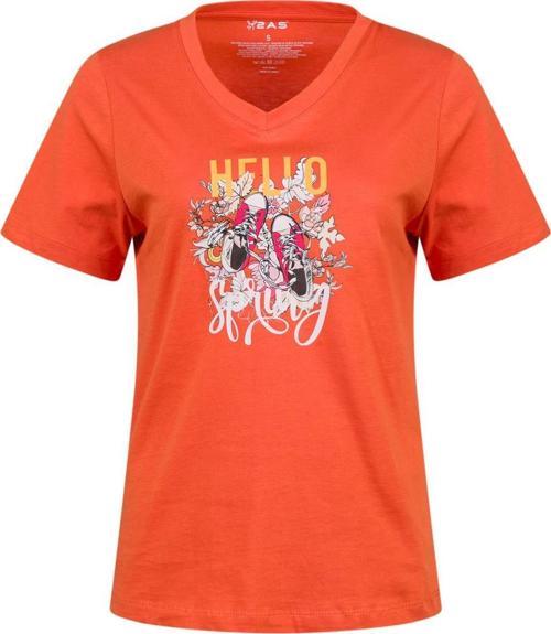 Alone Baskılı V Yaka Kadın T-Shirt 402