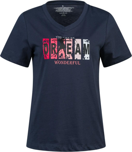 Alone Baskılı V Yaka Kadın T-Shirt 404