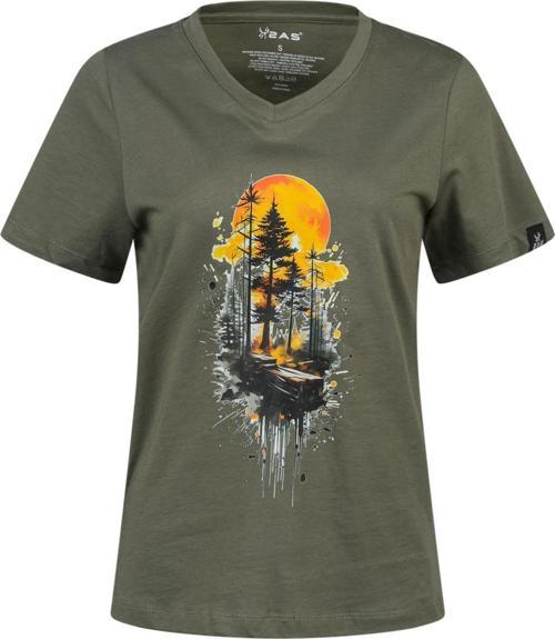 Alone Baskılı V Yaka Kadın T-Shirt 413