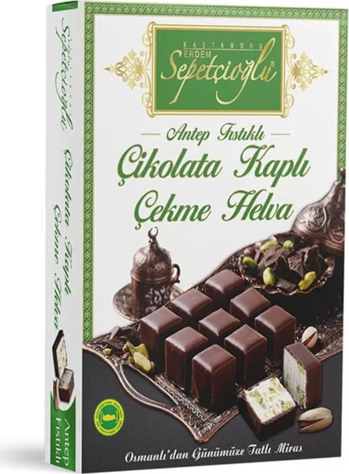 Çikolata Kaplı Antep Fıstıklı Çekme Helva 320G