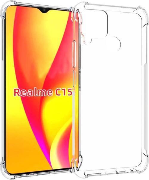 Realme C15 Uyumlu Darbe Önleyici Sararmaya Dayanıklı Airbag Korumalı Ultra Slim TPU Şeffaf Silikon Kılıf