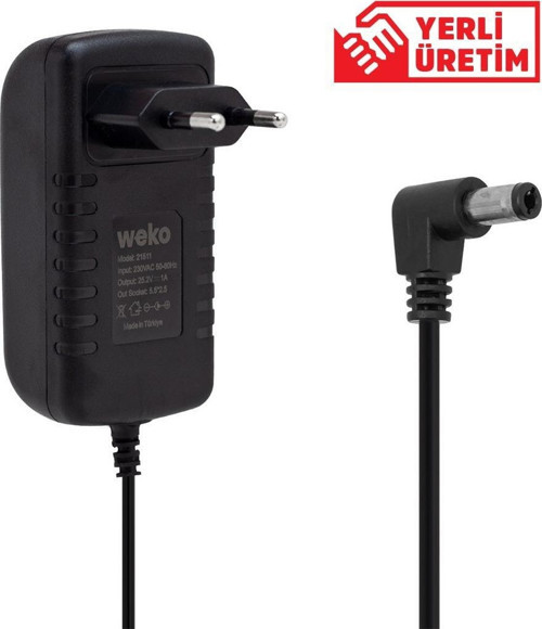 25.2 Volt - 1 Amper 5.5*2.5 Uçlu Priz Tipi Adaptör