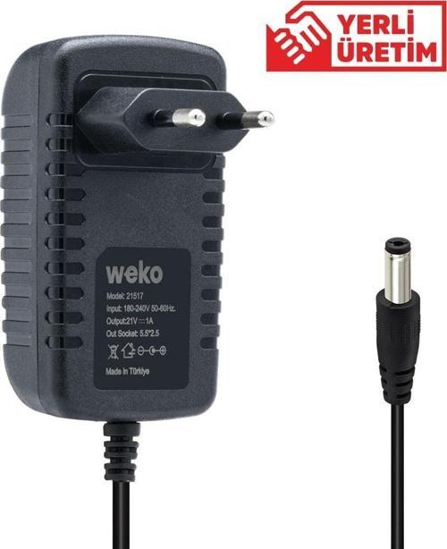 21 Volt - 1 Amper 5.5*2.5 Uçlu Priz Tipi Adaptör