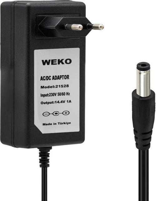 14.4 Volt - 1 Amper 5.5*2.5 Uçlu Plastik Işıklı Kasa Priz Tip Adaptör