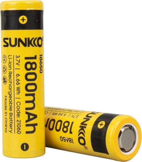 Sunkko 3.7 Volt 1800 Mah 18650 Şarj Edilebilir Pil (Tekli)