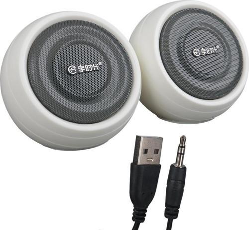 MagicVoice MV-24845 1+1 USB AUX Oval Multımedia Ses Sistemi Speaker - Hoparlör 2X3Watt