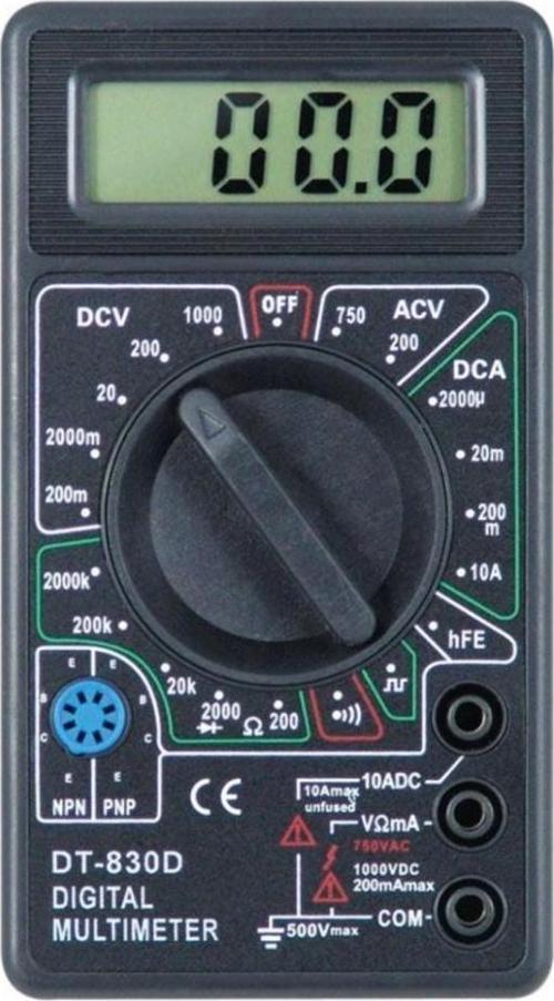 DT-830D Dijital Akım Voltaj Direnç Ölçer Multimetre Ölçü Aleti