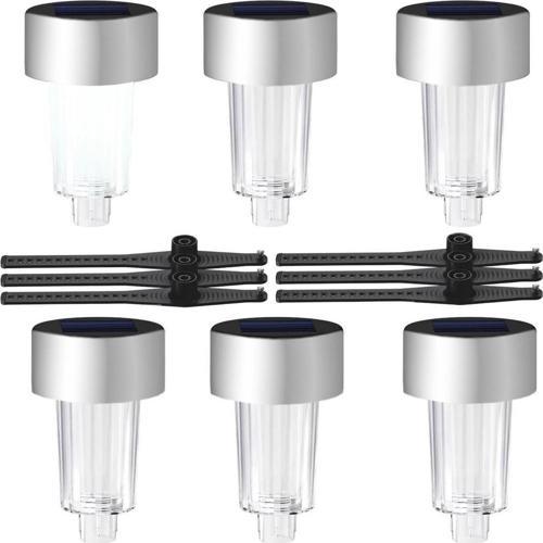 PM-26960 Metal Gövdeli Dc 5V Beyaz Solar Balkon-Havuz-Bahçe Lambası (6'lı Paket)