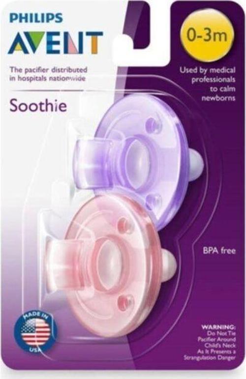 Pembe Mor Soothie Emzik 0-3M