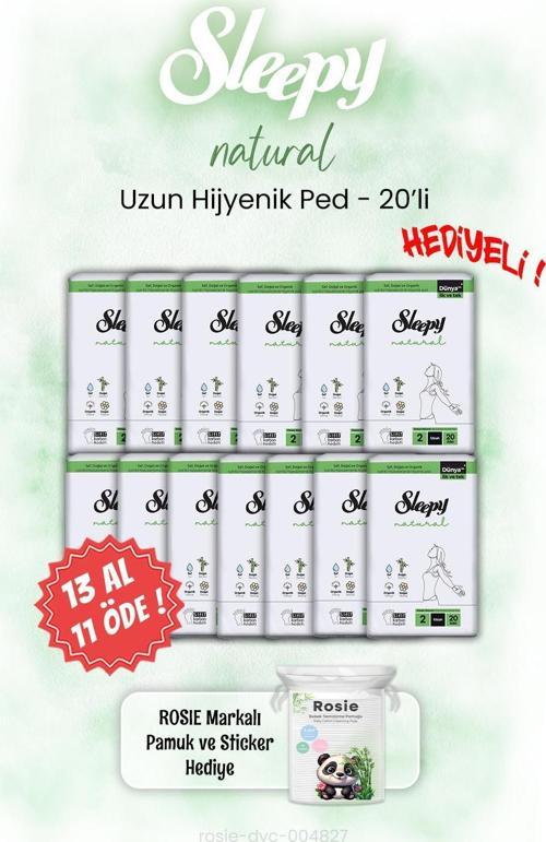 13 AL 11 ÖDE Natural Hijyenik Ped Uzun 20'li ve ROSIE