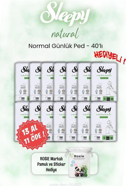 13 AL 11 ÖDE Natural Normal Günlük Ped 40'lı ve ROSIE