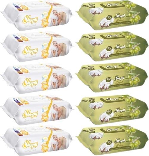 Sensitive x5 & Zeytinyağlı x5 (10x90) 900 yaprak