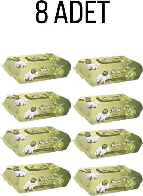 Zeytinyağlı Islak Havlu 8 Paket 720 Yaprak