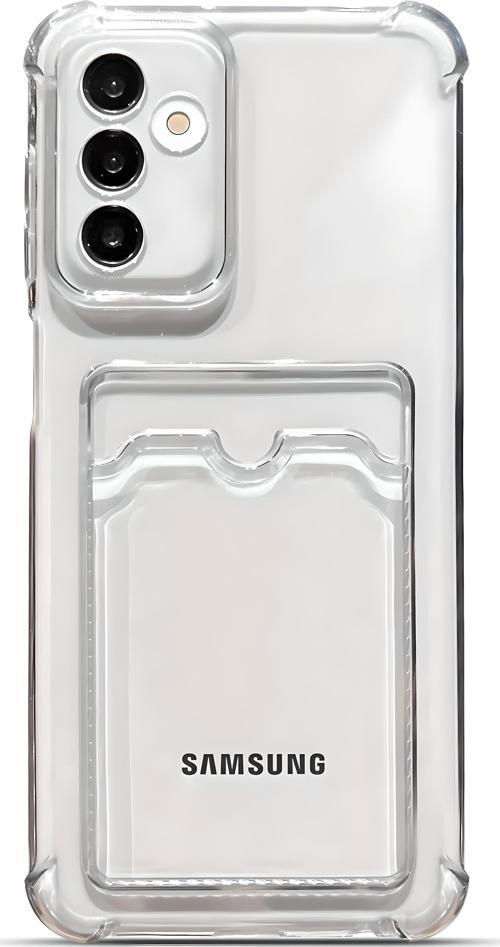 Samsung Galaxy S23 FE Uyumlu Kamera Korumalı Kartlıklı Köşeleri Airbag Tasarımlı Darbe Önleyici Şeffaf Silikon Kılıf
