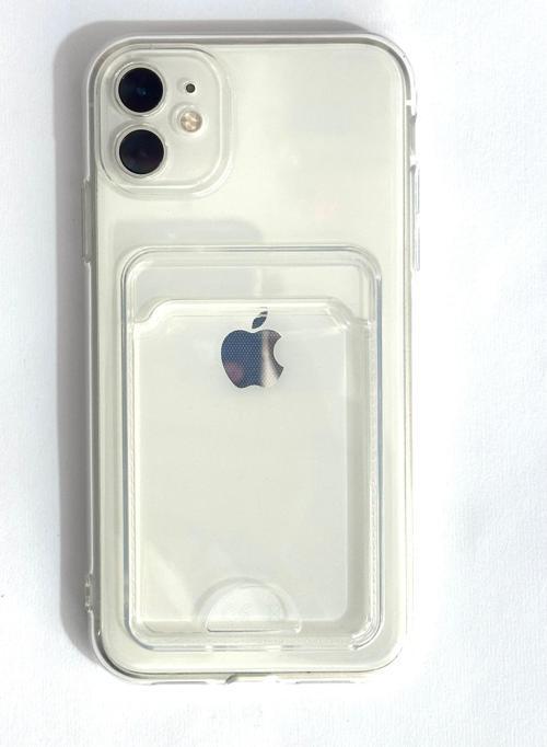 İPHONE 11 LÜX ŞEFFAF KART KOYMALI SİLİKON KILIF