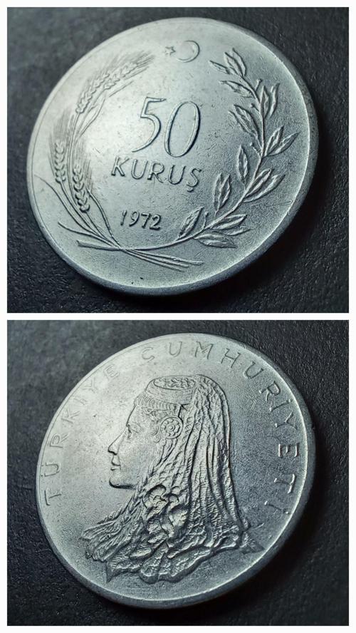 39963682cf8cac7741 1972 Akmonital 50Kuruş ÇÇT+/ÇA Eski Madeni Para