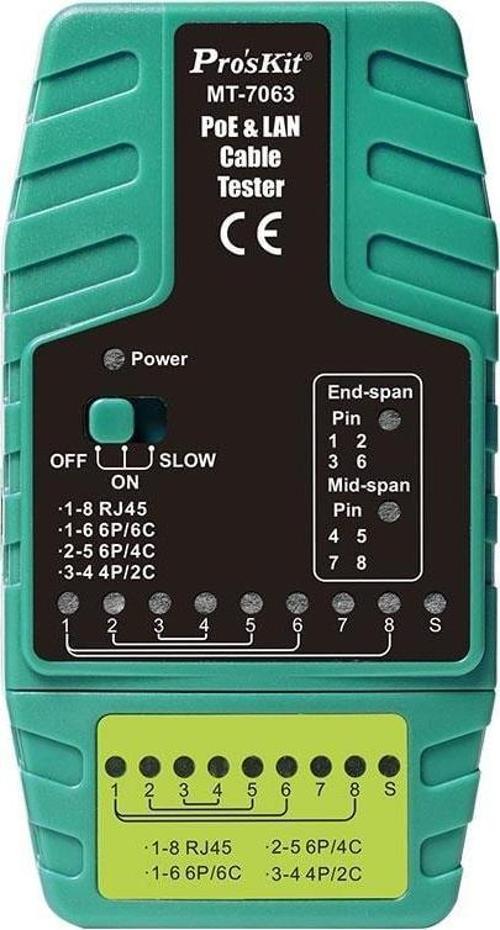 Luxury ,RJ11/RJ12/RJ45 Poe ve Lan Kablo Test Cihazı Proskit  MT-7063