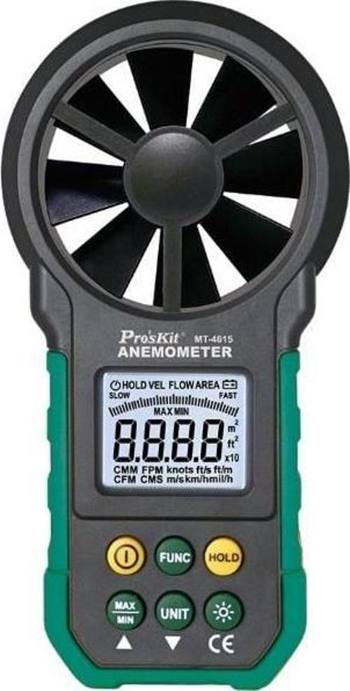 Luxury,  • Hava hızı ve hava hacmi ölçümü, Anemometre, Proskit MT-4615