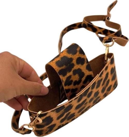 Kapsül Model Leopar Renk Çanta Yapım Seti Light Gold  Metalli