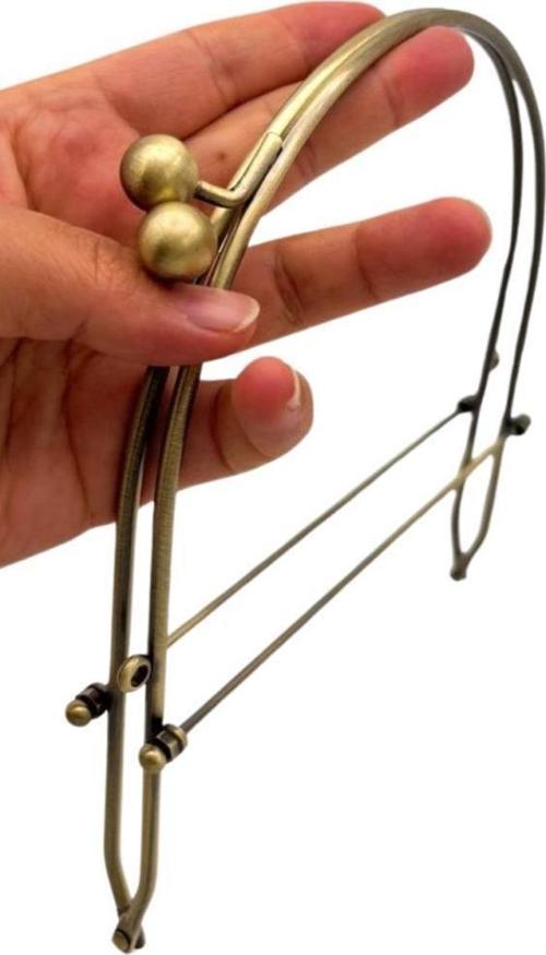 20 Cm Antik Renk D Model  Çanta Klipsi, Çanta  Bursu