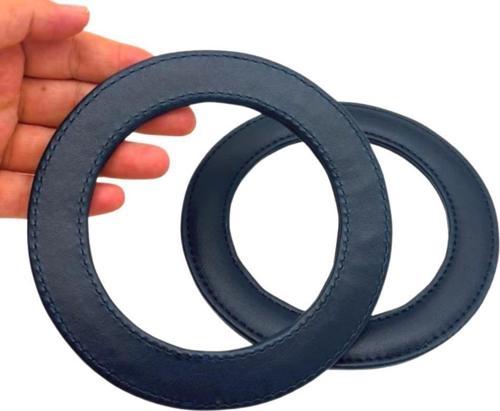 Lacivert Renk Yuvarlak 13.5 cm Suni Deri Çanta Sapı