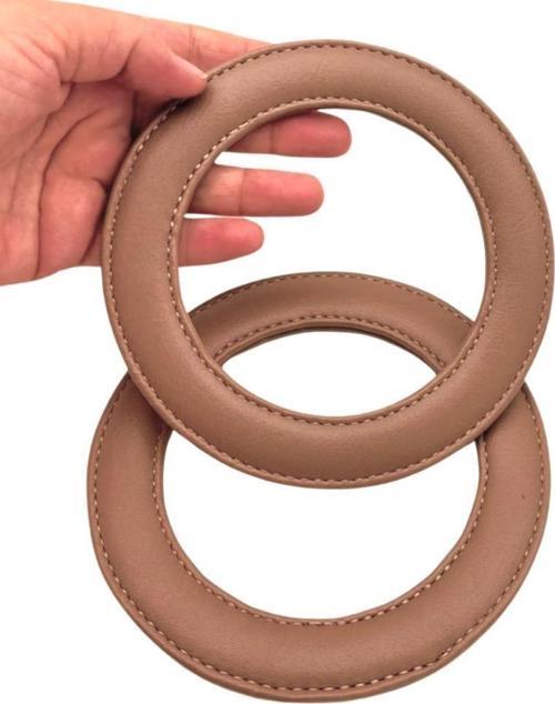 Vizon Renk Yuvarlak 13.5 cm Suni Deri Çanta Sapı