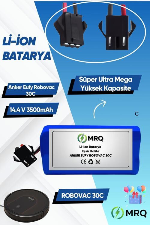 Eufy Robovac 30C Robot Süpürge Bataryası (Süper Ultra Mega Yüksek Kapasite) 3500Mah Batarya