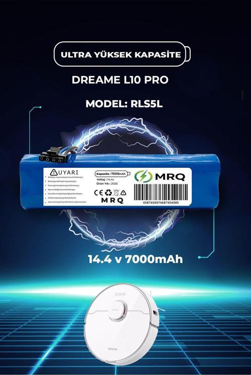 Dreame L10 Pro Robot Süpürge Bataryası (Ultra Yüksek Kapasite) 7000Mah Batarya