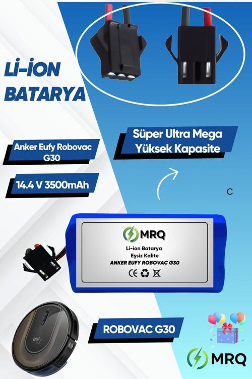 Eufy Robovac G30 Robot Süpürge Bataryası (Süper Ultra Mega Yüksek Kapasite) 3500Mah Batarya